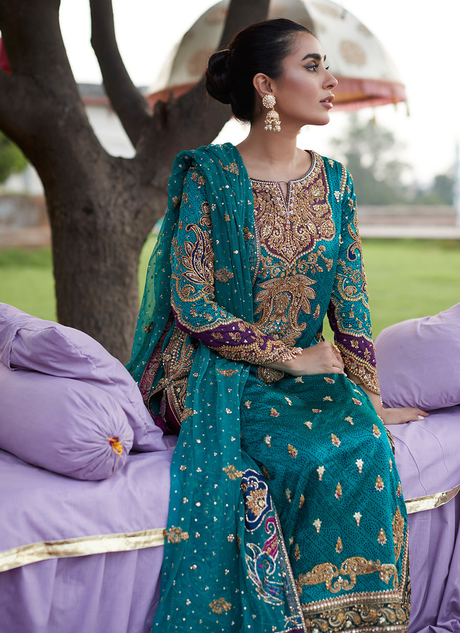 Sona Seagreen Mehndi long shirt