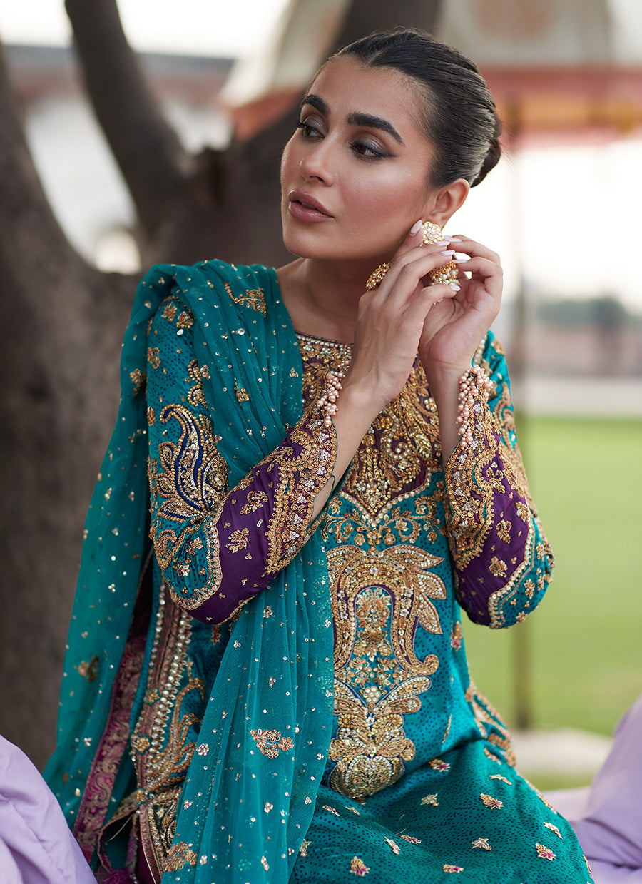 Sona Seagreen Mehndi long shirt