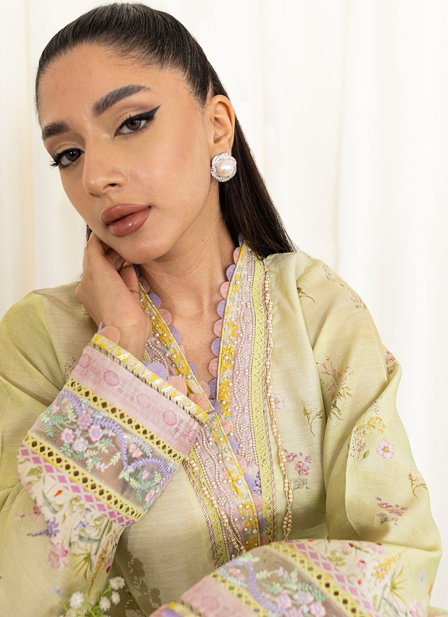 Elain Kiwi Shirt And Dupatta