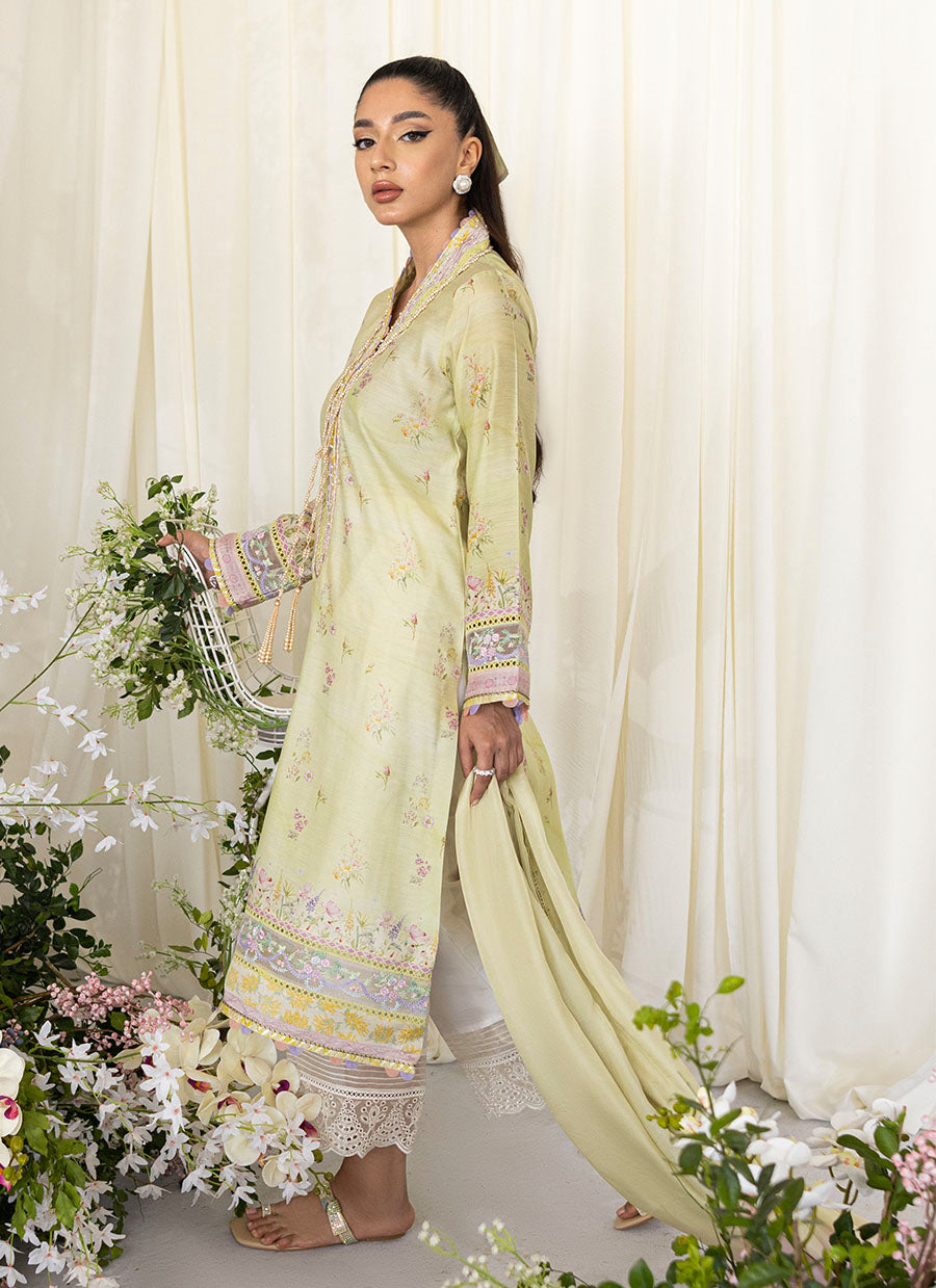 Elain Kiwi Shirt And Dupatta