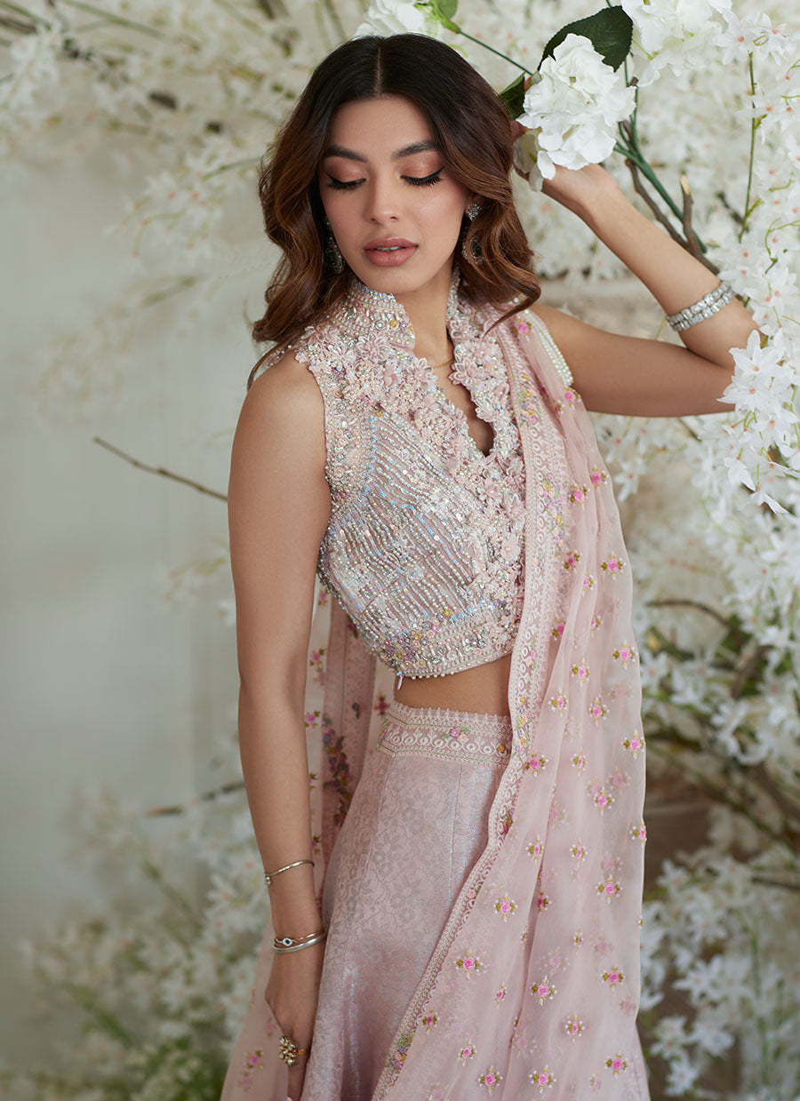 Winona Pink Lehnga Saree