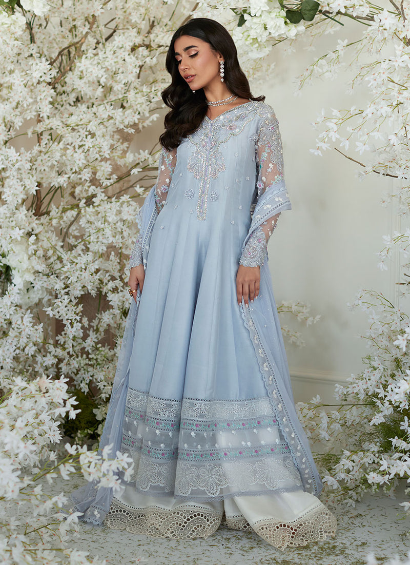Genie Periwinkle Kalidaar and Dupatta